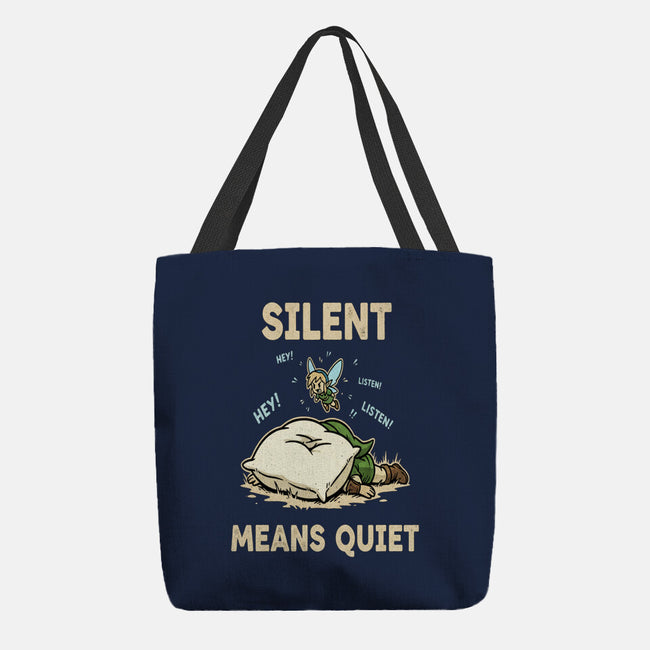 Silent Means Quiet-None-Basic Tote-Bag-LILIVIA