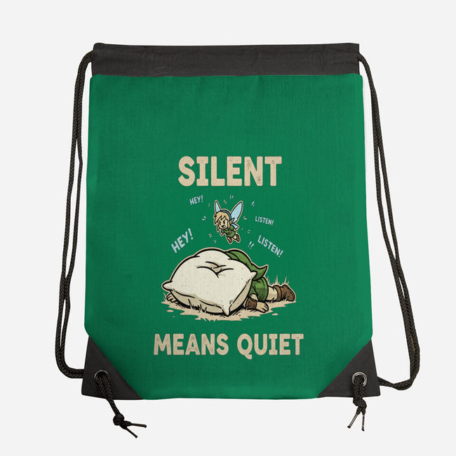 Silent Means Quiet-None-Drawstring-Bag-LILIVIA