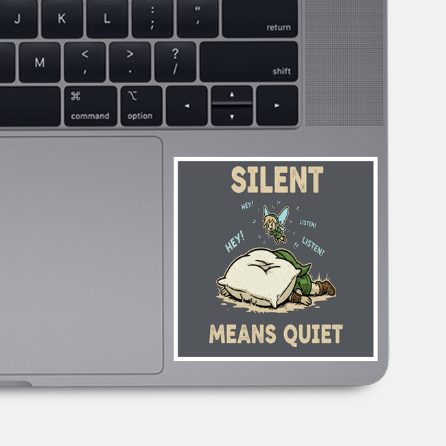 Silent Means Quiet-None-Glossy-Sticker-LILIVIA