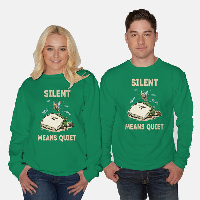 Silent Means Quiet-Unisex-Crew Neck-Sweatshirt-LILIVIA