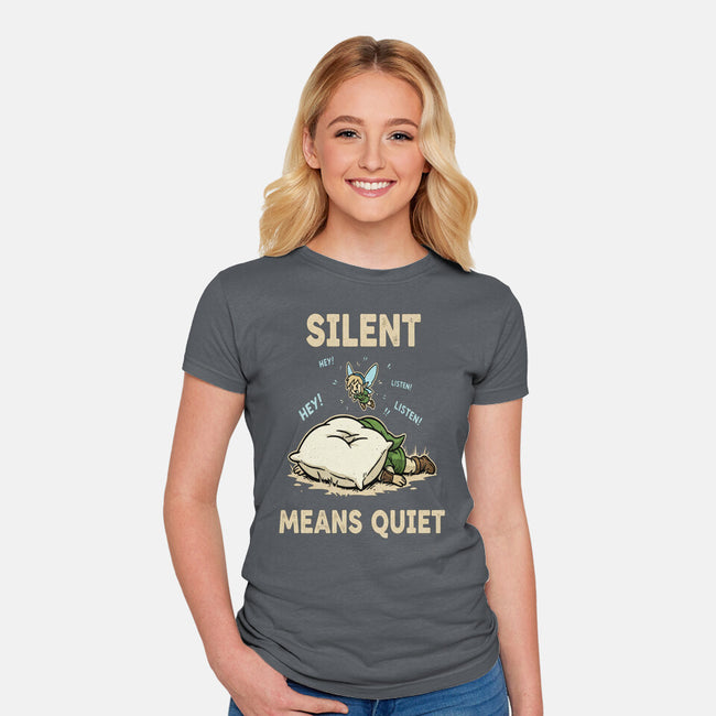 Silent Means Quiet-Womens-Fitted-Tee-LILIVIA