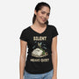 Silent Means Quiet-Womens-V-Neck-Tee-LILIVIA
