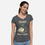 Silent Means Quiet-Womens-V-Neck-Tee-LILIVIA
