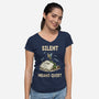 Silent Means Quiet-Womens-V-Neck-Tee-LILIVIA