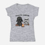 Galactic Campfire-Womens-V-Neck-Tee-GODZILLARGE