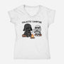 Galactic Campfire-Womens-V-Neck-Tee-GODZILLARGE