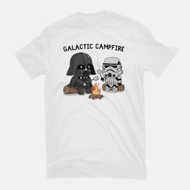 Galactic Campfire-Womens-Fitted-Tee-GODZILLARGE