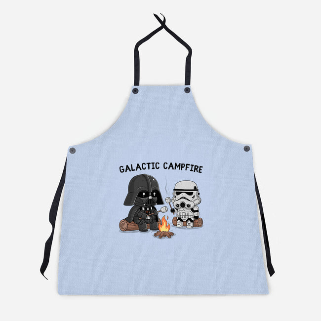 Galactic Campfire-Unisex-Kitchen-Apron-GODZILLARGE