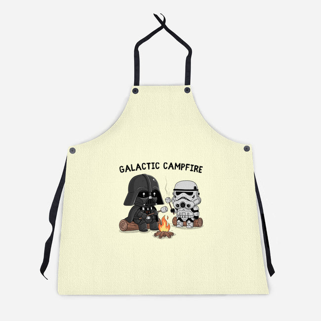 Galactic Campfire-Unisex-Kitchen-Apron-GODZILLARGE