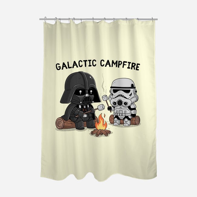 Galactic Campfire-None-Polyester-Shower Curtain-GODZILLARGE