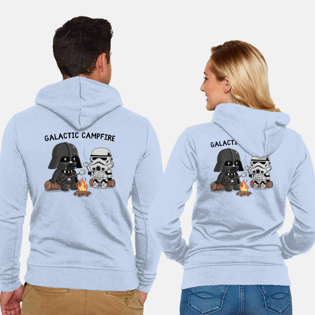 Galactic Campfire-Unisex-Zip-Up-Sweatshirt-GODZILLARGE