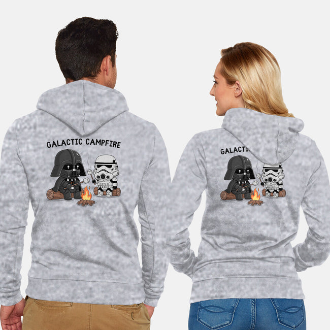 Galactic Campfire-Unisex-Zip-Up-Sweatshirt-GODZILLARGE