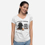 Galactic Campfire-Womens-V-Neck-Tee-GODZILLARGE