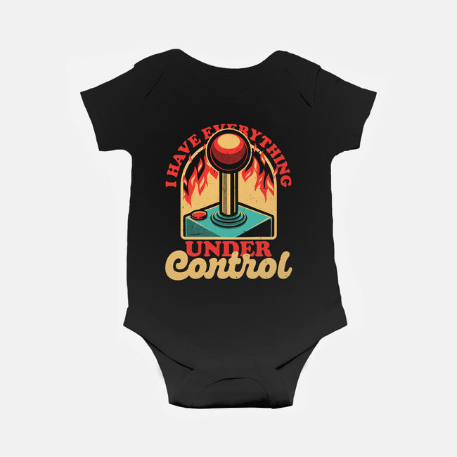 Joystick Fire Control Funny-Baby-Basic-Onesie-Studio Mootant