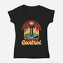 Joystick Fire Control Funny-Womens-V-Neck-Tee-Studio Mootant