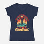 Joystick Fire Control Funny-Womens-V-Neck-Tee-Studio Mootant