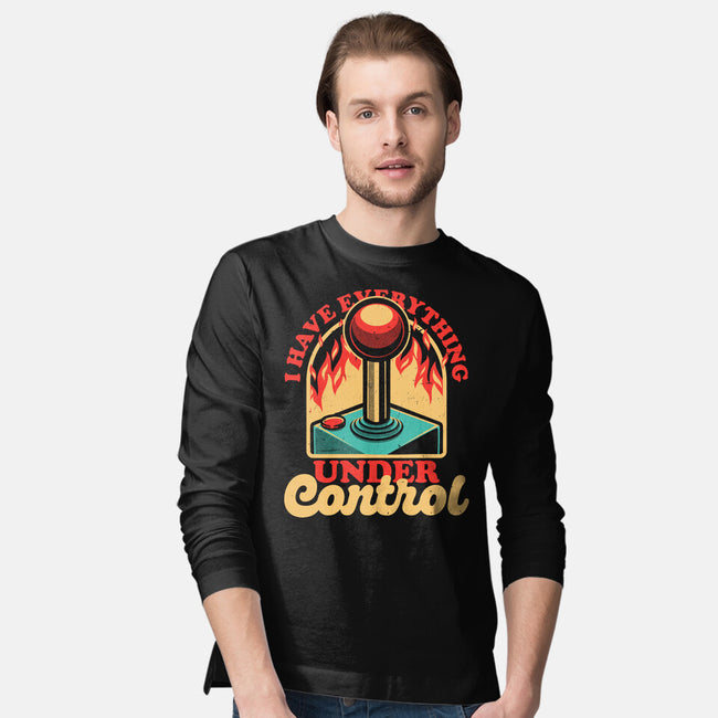 Joystick Fire Control Funny-Mens-Long Sleeved-Tee-Studio Mootant