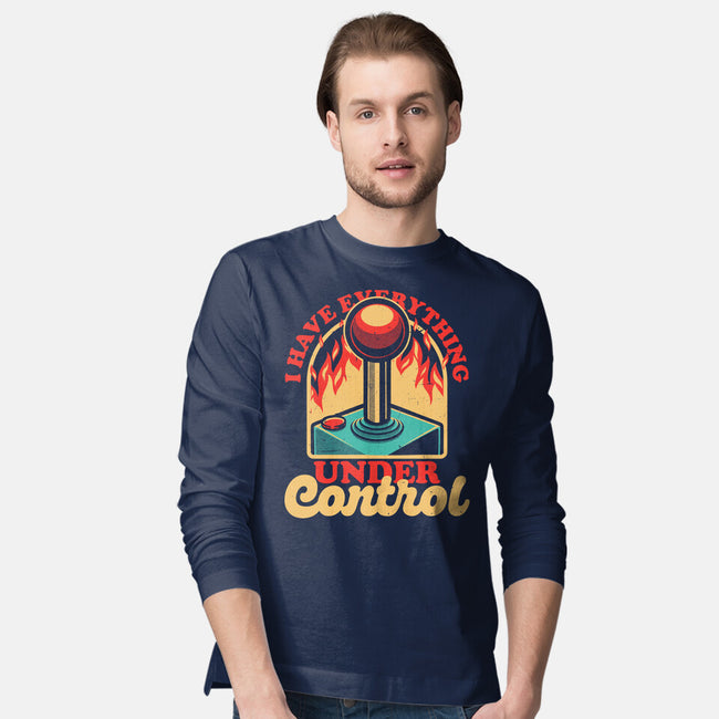 Joystick Fire Control Funny-Mens-Long Sleeved-Tee-Studio Mootant