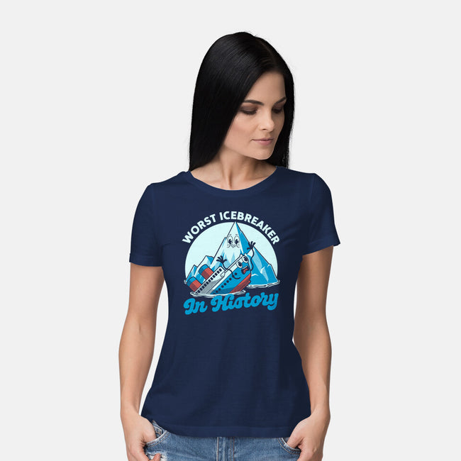 Iceberg Ship Joke-Womens-Basic-Tee-Studio Mootant