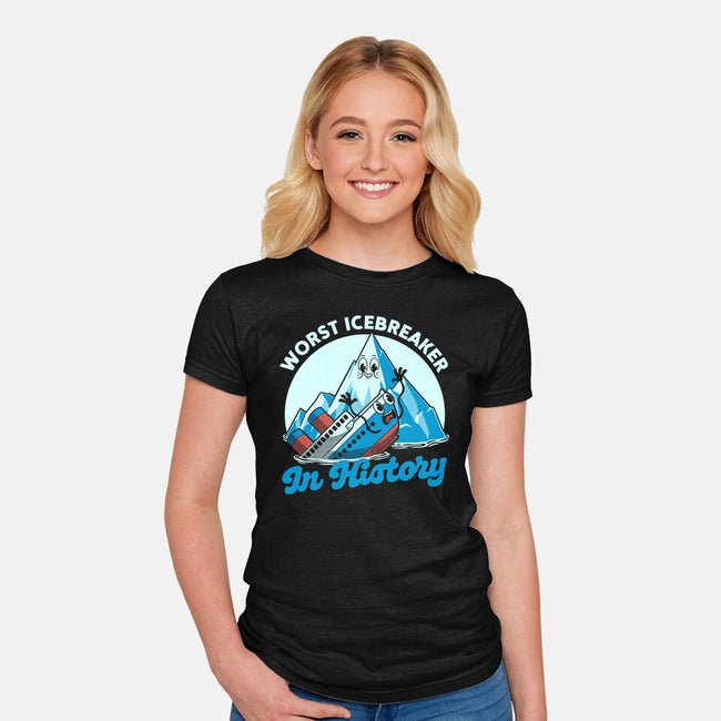 Iceberg Ship Joke-Womens-Fitted-Tee-Studio Mootant