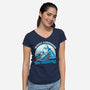 Iceberg Ship Joke-Womens-V-Neck-Tee-Studio Mootant