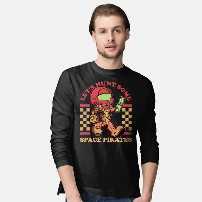 Game Mascot Intergalatic Hunter-Mens-Long Sleeved-Tee-Studio Mootant