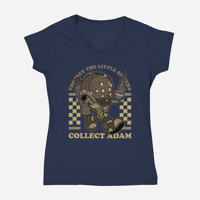 Game Mascot Big Protector-Womens-V-Neck-Tee-Studio Mootant