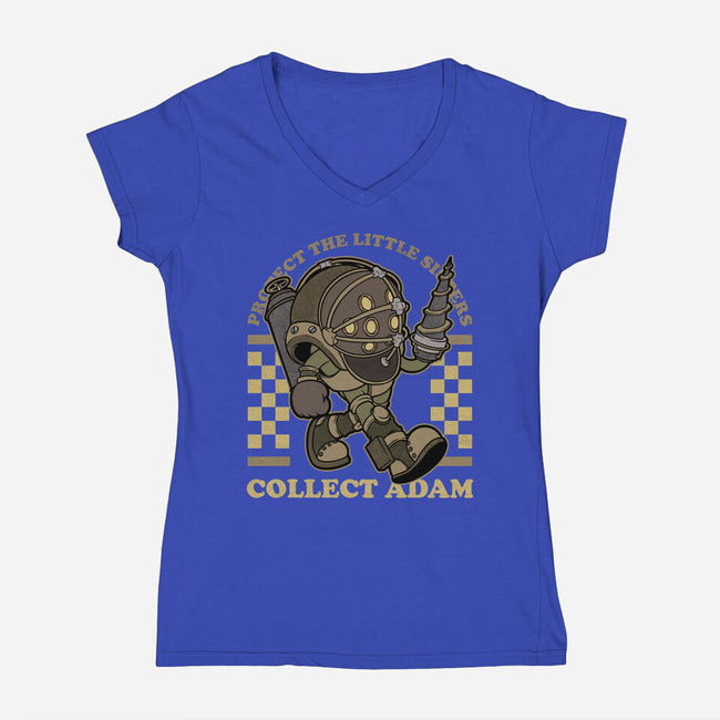 Game Mascot Big Protector-Womens-V-Neck-Tee-Studio Mootant