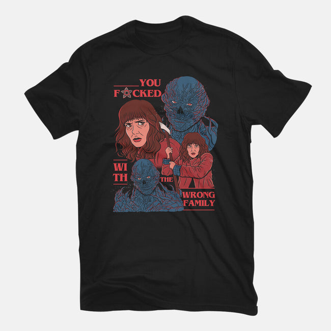 Messed With The Wrong Family-Womens-Fitted-Tee-Bee Moraes Art