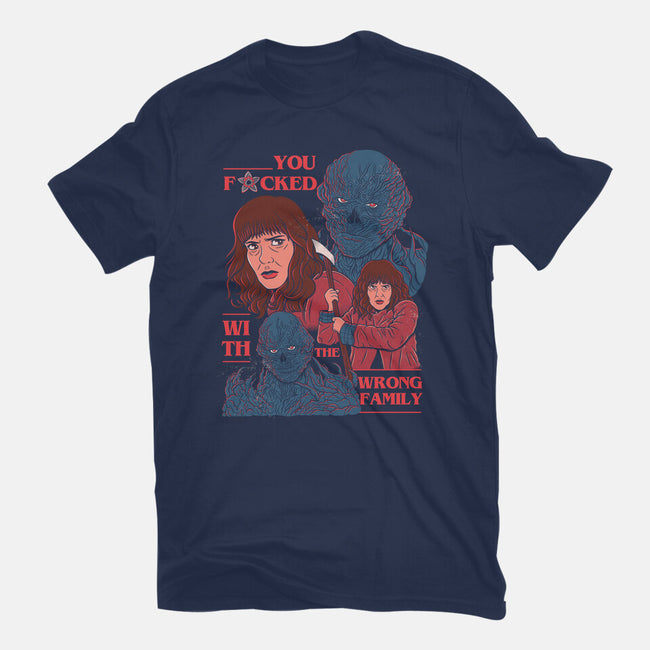 Messed With The Wrong Family-Mens-Heavyweight-Tee-Bee Moraes Art