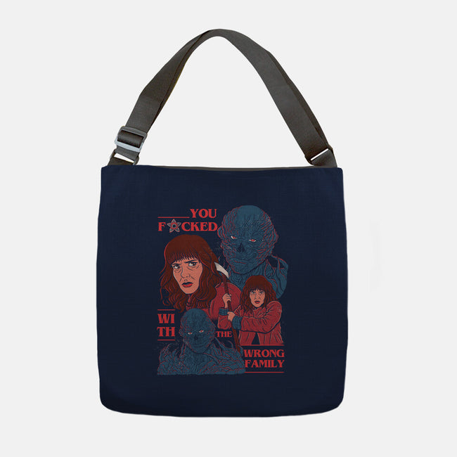 Messed With The Wrong Family-None-Adjustable Tote-Bag-Bee Moraes Art