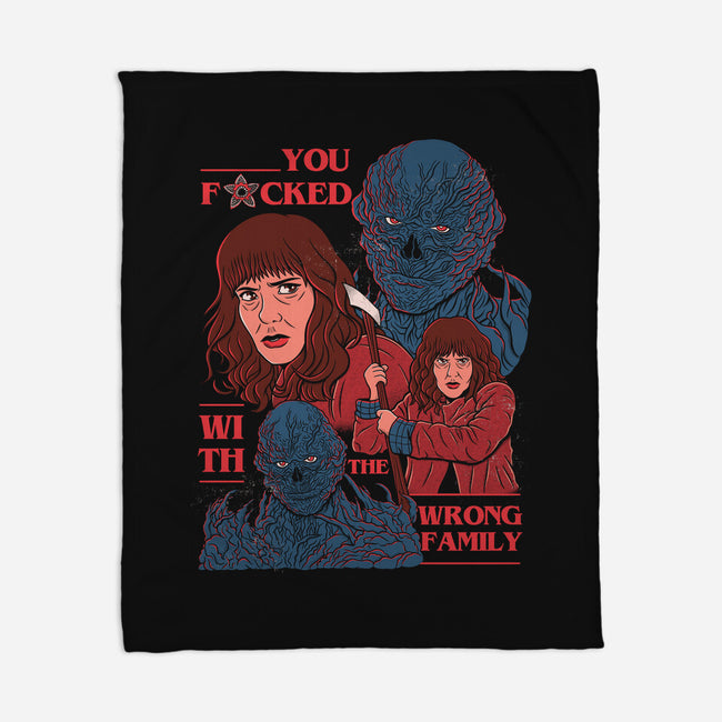 Messed With The Wrong Family-None-Fleece-Blanket-Bee Moraes Art