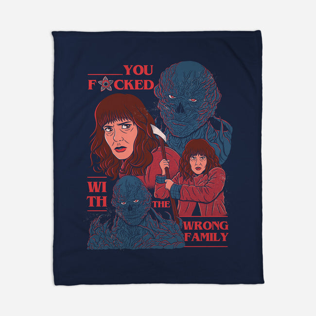 Messed With The Wrong Family-None-Fleece-Blanket-Bee Moraes Art