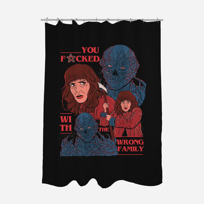 Messed With The Wrong Family-None-Polyester-Shower Curtain-Bee Moraes Art
