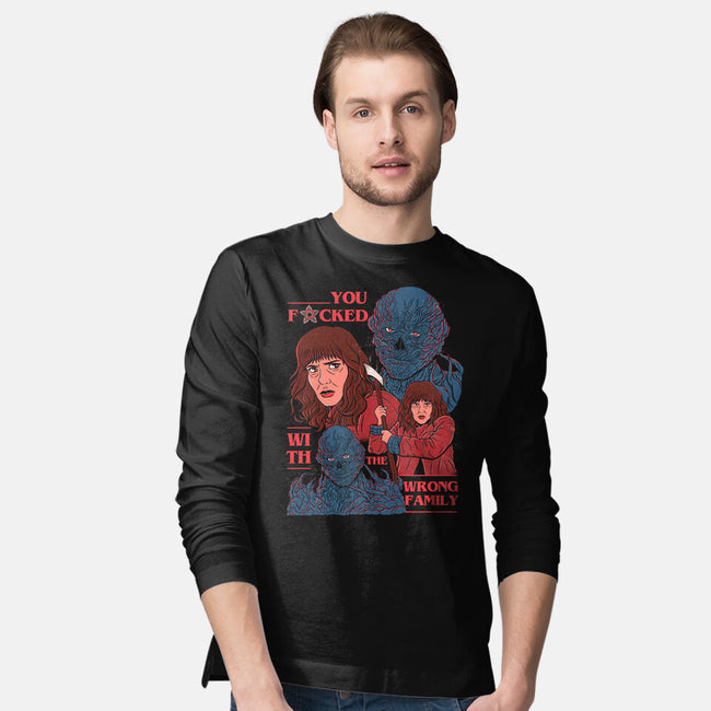Messed With The Wrong Family-Mens-Long Sleeved-Tee-Bee Moraes Art