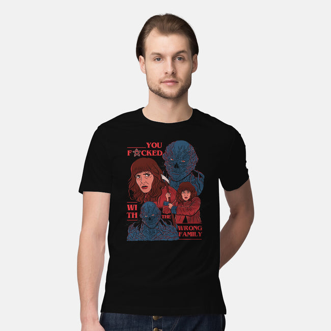 Messed With The Wrong Family-Mens-Premium-Tee-Bee Moraes Art