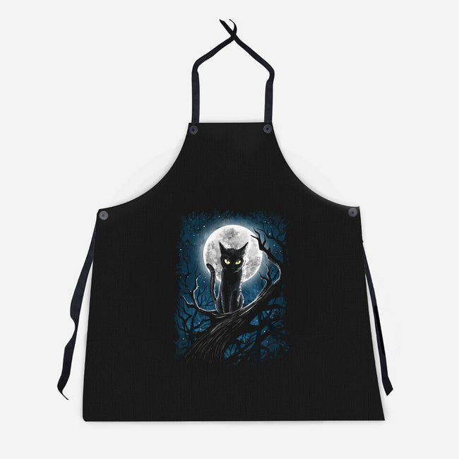 The Guardian Of The Moon-Unisex-Kitchen-Apron-zascanauta