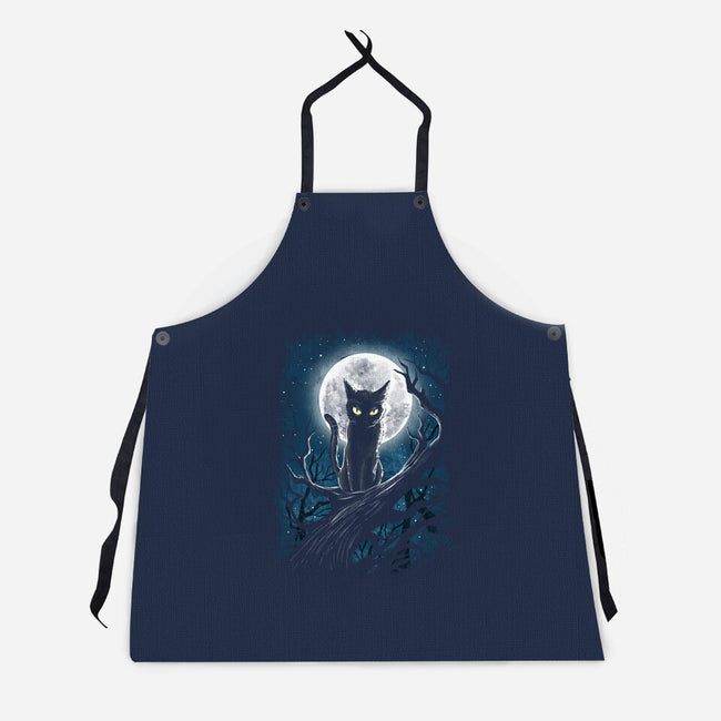 The Guardian Of The Moon-Unisex-Kitchen-Apron-zascanauta