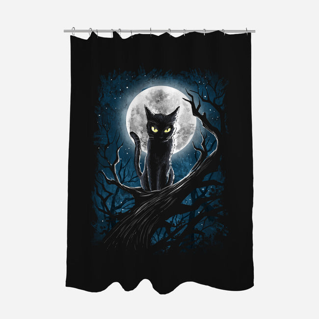 The Guardian Of The Moon-None-Polyester-Shower Curtain-zascanauta
