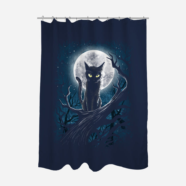 The Guardian Of The Moon-None-Polyester-Shower Curtain-zascanauta