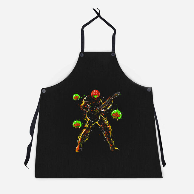 Samus And The Metroids-Unisex-Kitchen-Apron-kharmazero