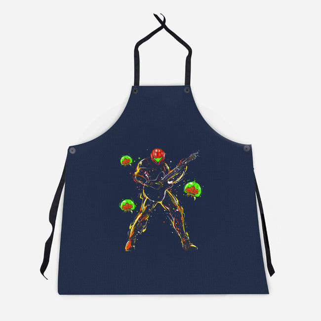 Samus And The Metroids-Unisex-Kitchen-Apron-kharmazero