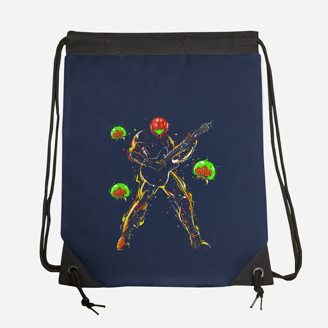 Samus And The Metroids-None-Drawstring-Bag-kharmazero