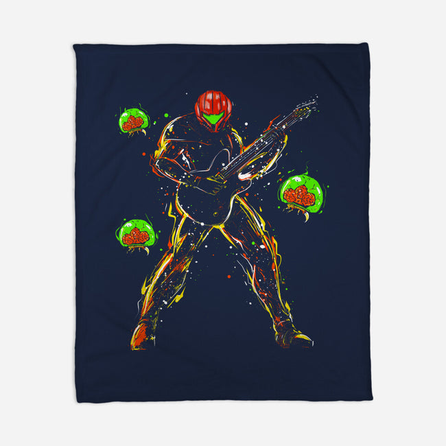 Samus And The Metroids-None-Fleece-Blanket-kharmazero