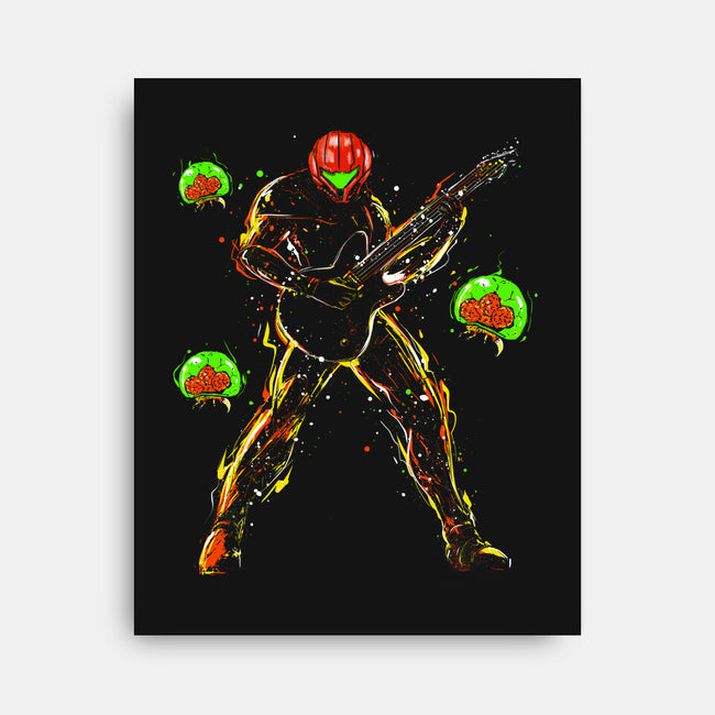 Samus And The Metroids-None-Stretched-Canvas-kharmazero