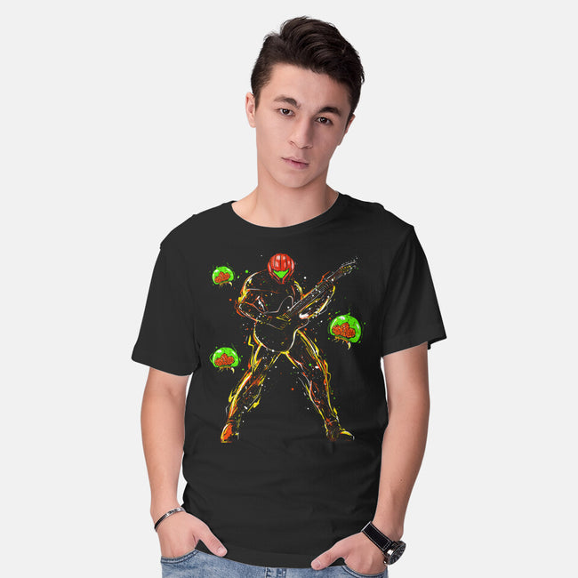 Samus And The Metroids-Mens-Basic-Tee-kharmazero