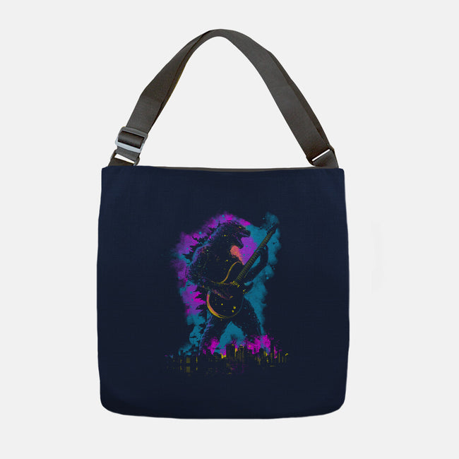 Rock Zilla-None-Adjustable Tote-Bag-kharmazero