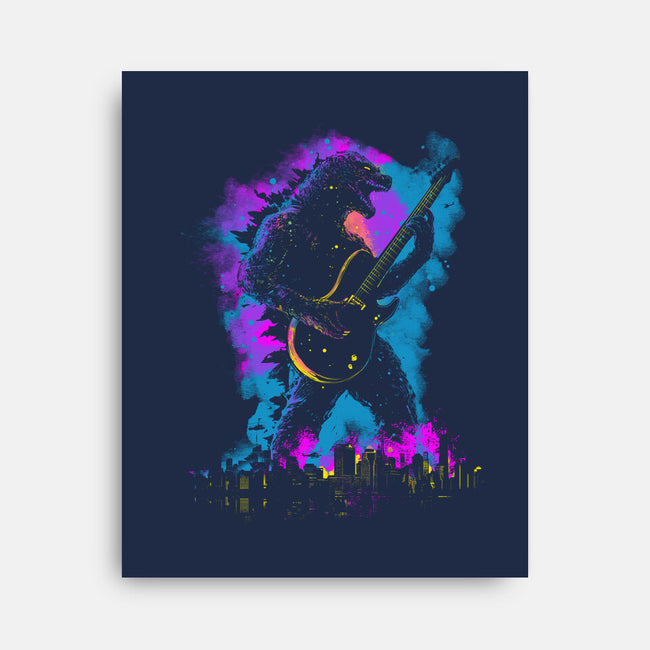 Rock Zilla-None-Stretched-Canvas-kharmazero