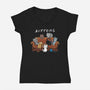 Kittens Friends-Womens-V-Neck-Tee-Vallina84