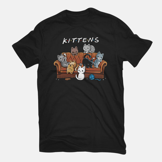Kittens Friends-Womens-Basic-Tee-Vallina84